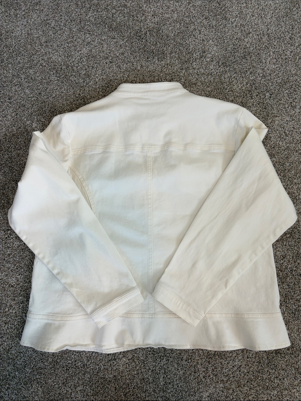 Coldwater Creek Cream Button-Front Jean Jacket XL - Picture 6 of 9